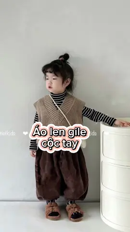 Áo gile len cổ V #xh #aolen #aogile #outfit #muadong 