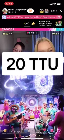 When I send 20 TTU in 5 seconds... I don't even need to add any music to this video😂 Congratulations to@Hsien Camporaso for the Daily No. 1👍#livehighlights #tiktoklive #fyp #tiktikuniverse 