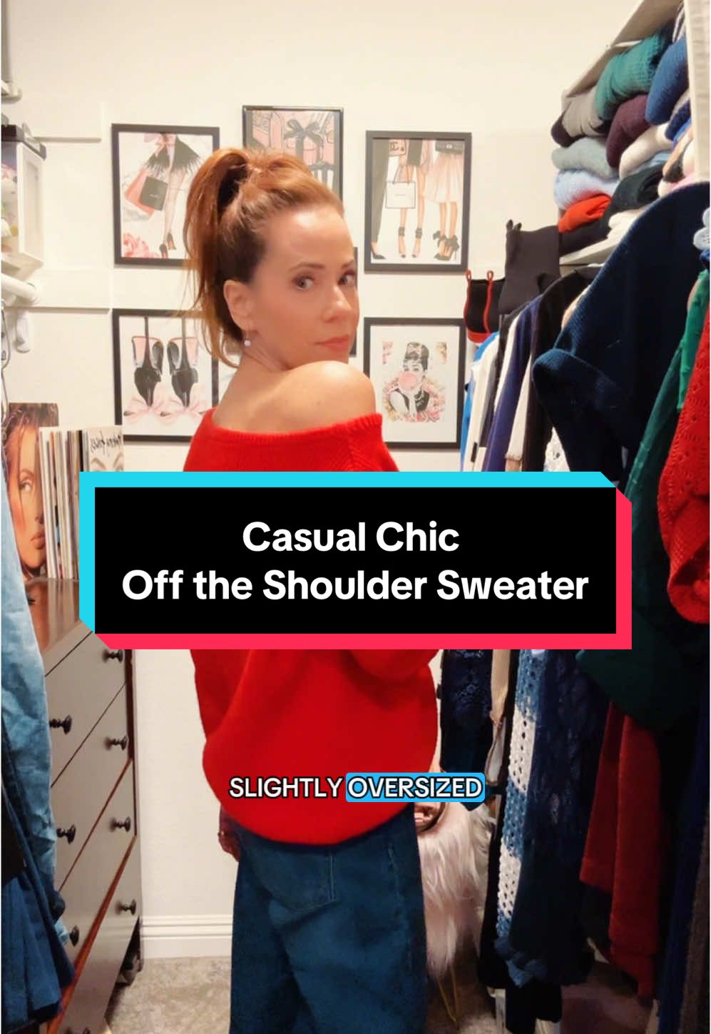 #creatorsearchinsights I love the #casualchic look and feel of this #offtheshouldersweater 🤩 #winterfashion #tiktokshopholidayhaul 