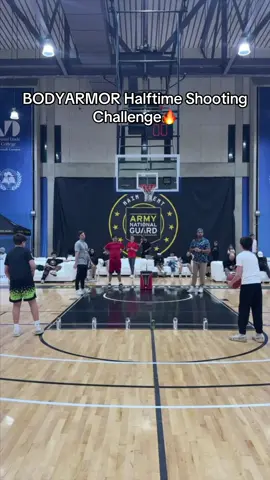 The @BODYARMOR Halftime Shooting Challenge🔥 #fyp #aau #bodyarmor #madehoops 
