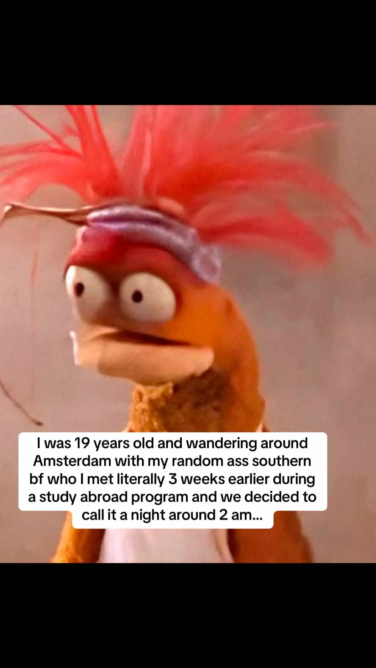 I don’t like sharing this story very often, but this trend was perfect for it. I have a lot of other “close calls”, but this is one that still haunts me. #pepe #pepethekingprawn #story #storytime #scary #travel #holland #studyabroad #god #godisgood❤️ #thankyoujesus #holland #amsterdam #likeaprayer 