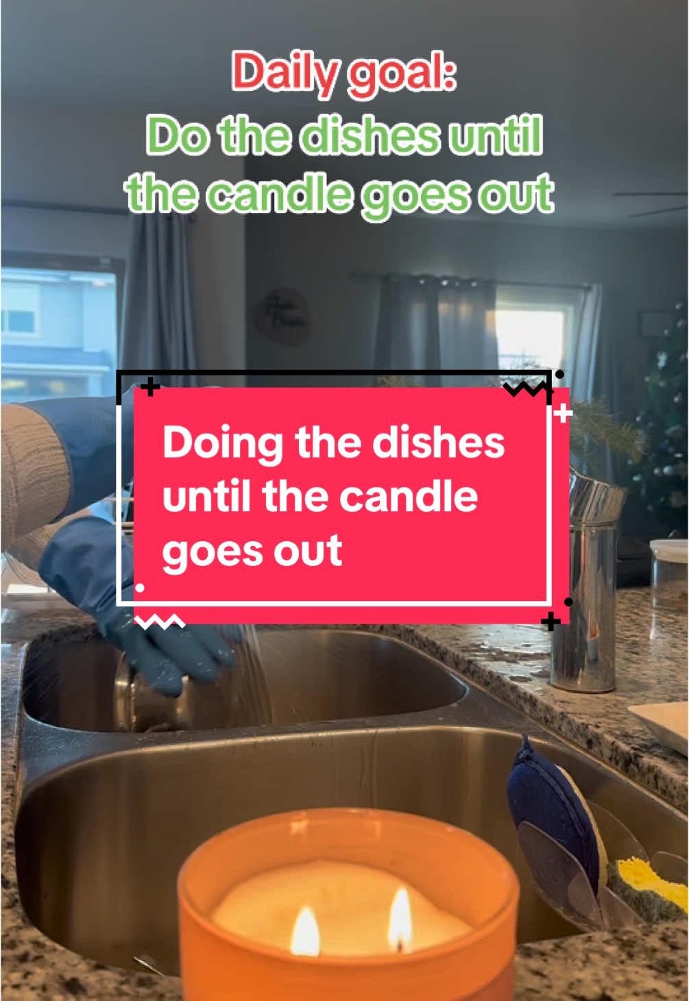 Doing the dishes until the candle goes out #dishes#dishesinthesink #dailygoal #dailygoals #dailymotion #housechores #chores #choresinthishouse 