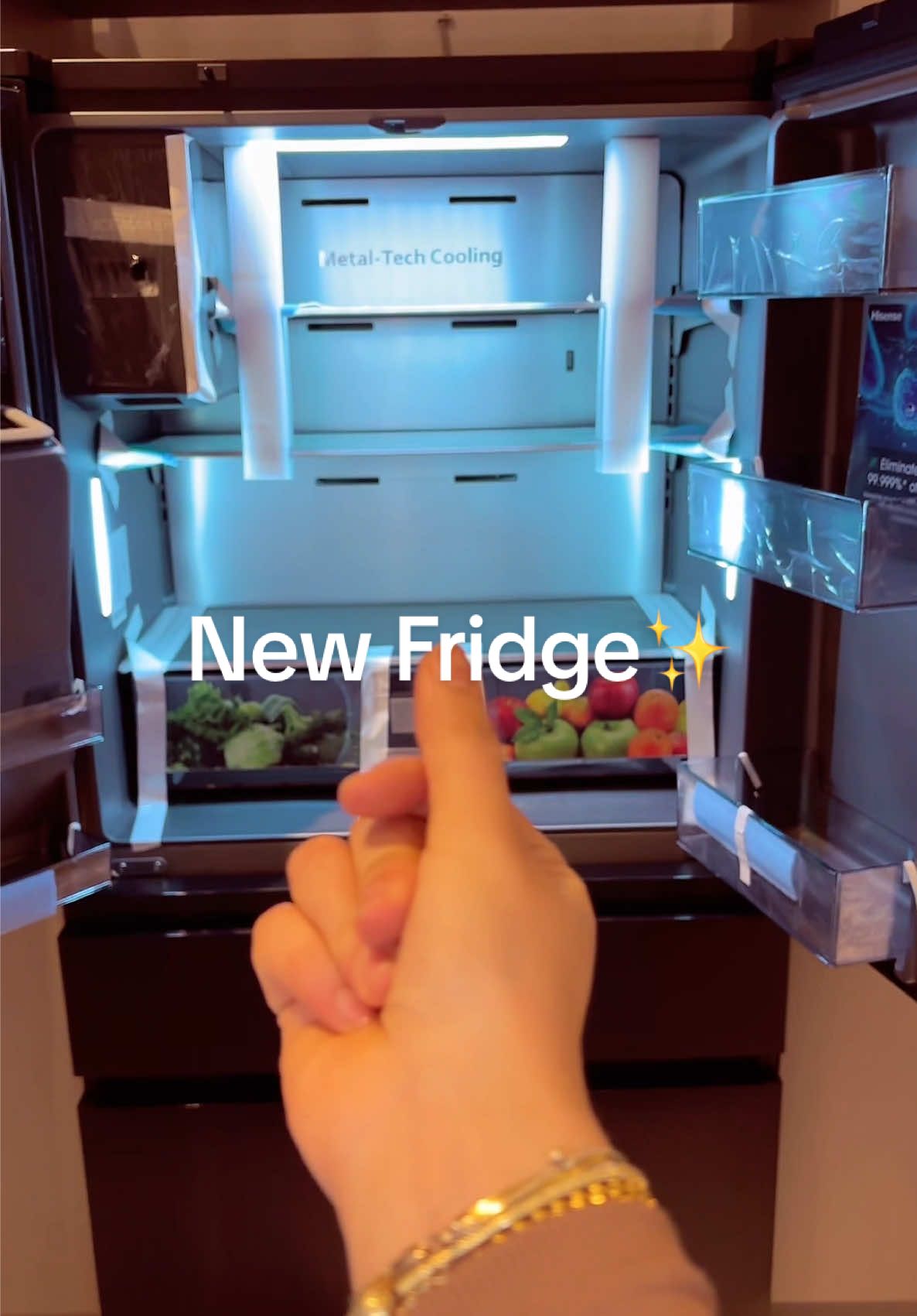New Fridge✨ #asmr #unboxing #kühlschrank #fridge #newfridge #Hisense  #sidebyside #frenchdoor #frenchdoors #americanfridge #cleanwithme 