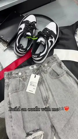 Build a cute outfit with me 🖤❤️‍🔥🏁 #platoscloset #platosclosetemployees #platoscloseteauclaire #moto #motojacket #dunks #nike #nikedunk #outfitinspo #outfit #fitcheck #red #f1 #fypシ #fyp #foryoupage 