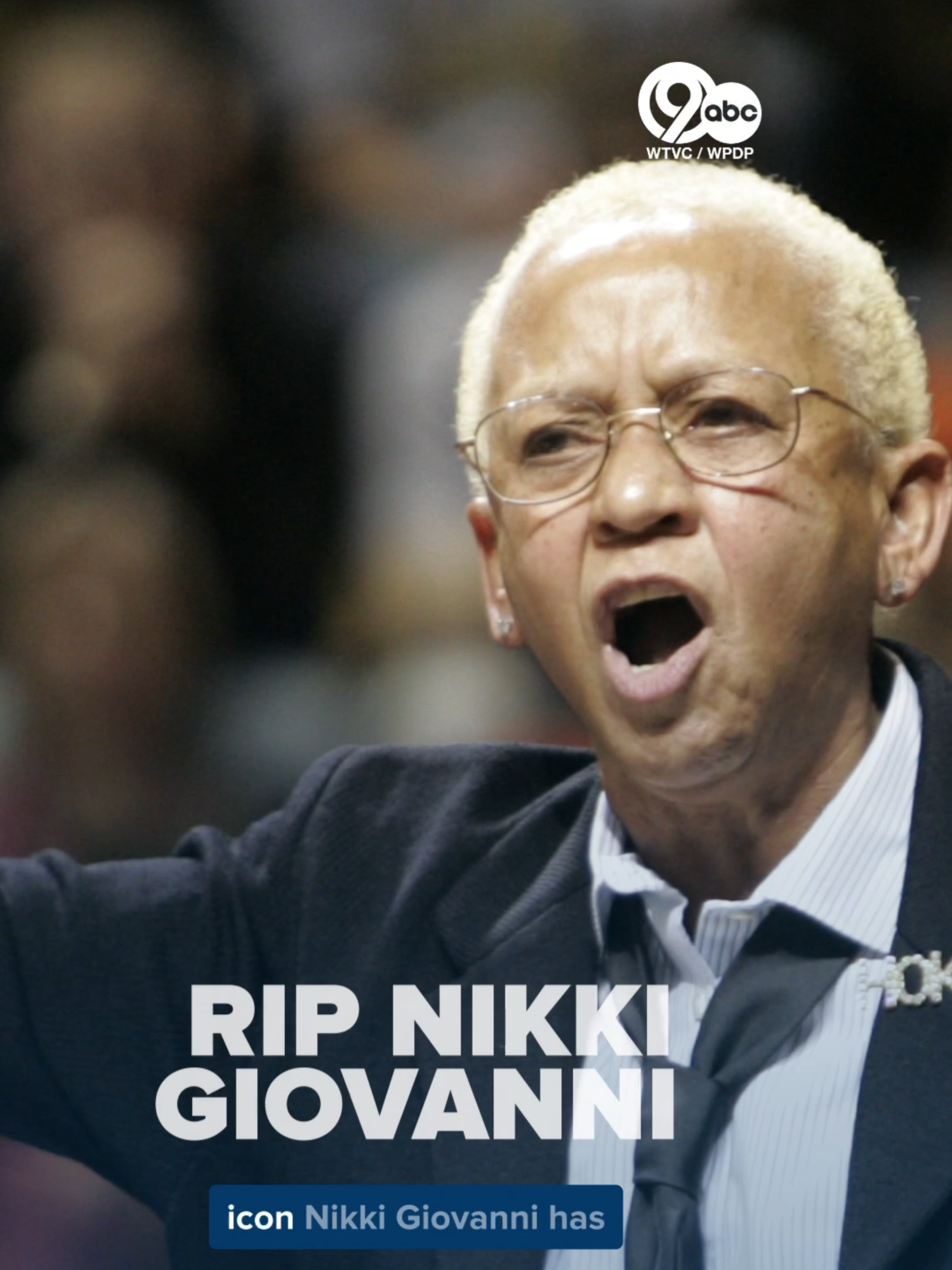RIP: Nikki Giovanni, the poet, author, educator and public speaker who rose from borrowing money to release her first book to decades as a literary celebrity sharing her blunt and conversational takes on everything from racism and love to space travel and mortality, has died. She was 81. ........ #foryou #fyp #nikkigiovanni #poet #literaryicon #icon #civilrights #wtvc #newschannel9
