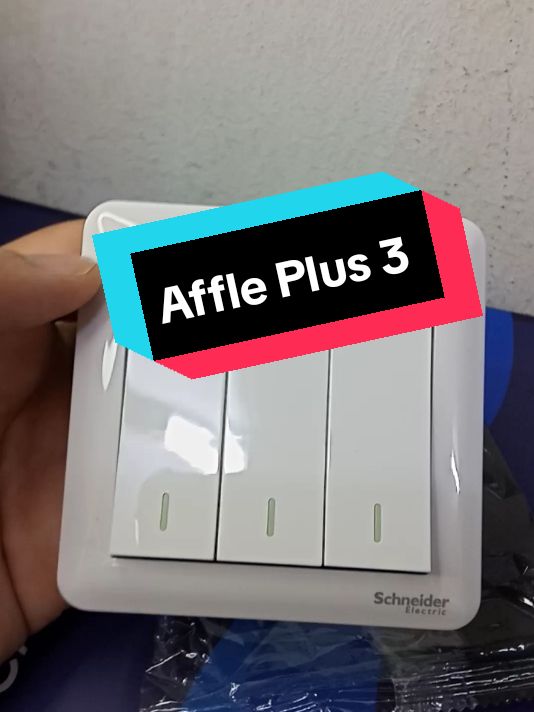 Switch 3 gang 1 way Led  #affleplus #3gangswitch #schneider #electrician #diyproject 