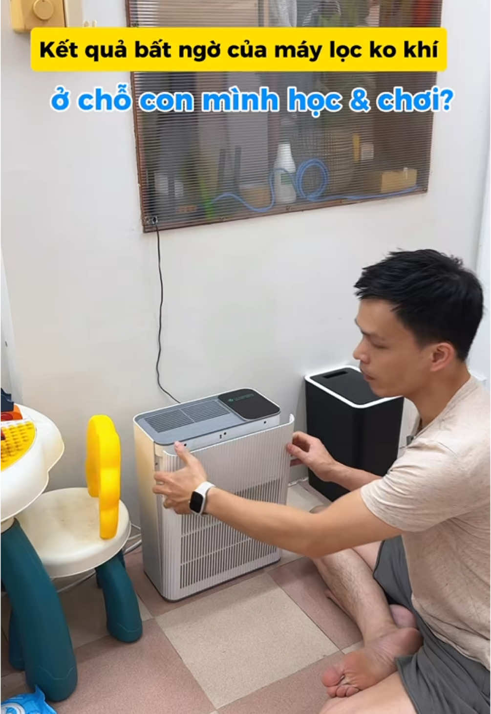 Kết quả bất ngờ của máy lọc không khí khi đặt chỗ con mình học & chơi? 😳  #Sonsangsuot #UVGreen #KA600 #maylockhongkhi #maylockhongkhiuvgreen 