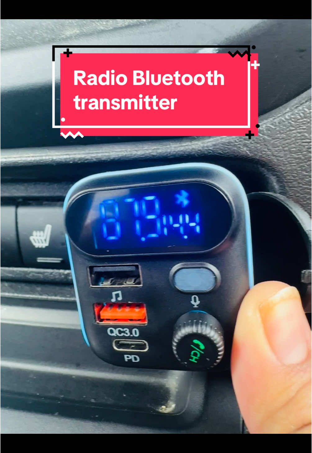 Now i can jam to all my songs via bluetooth! #NewYearNewAura #tiktokmademebuyit #fmtransmitter #bluetooth #cars #tiktokshopfinds 