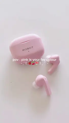 my current fav tws, robot t70e 💖🌸 the color is so cute🥰 #earphones #twsbluetooth #twsmurah #robott70e #fyp 