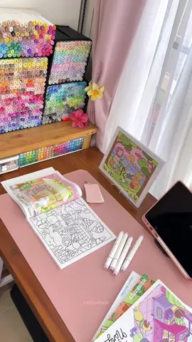 pov: you went overboard with your hobby 🫣🩷 #colortok #coloring #colorwithme #ohuhumarkers #bobbiegoodscoloringbook #didiplums #coloringbook #adultcoloring #coloringtherapy #fyp #coloringsetup #desksetup #cozydesksetup #hobbydesk #girlythings #pinksetup #coloringbookforadults #desktour 
