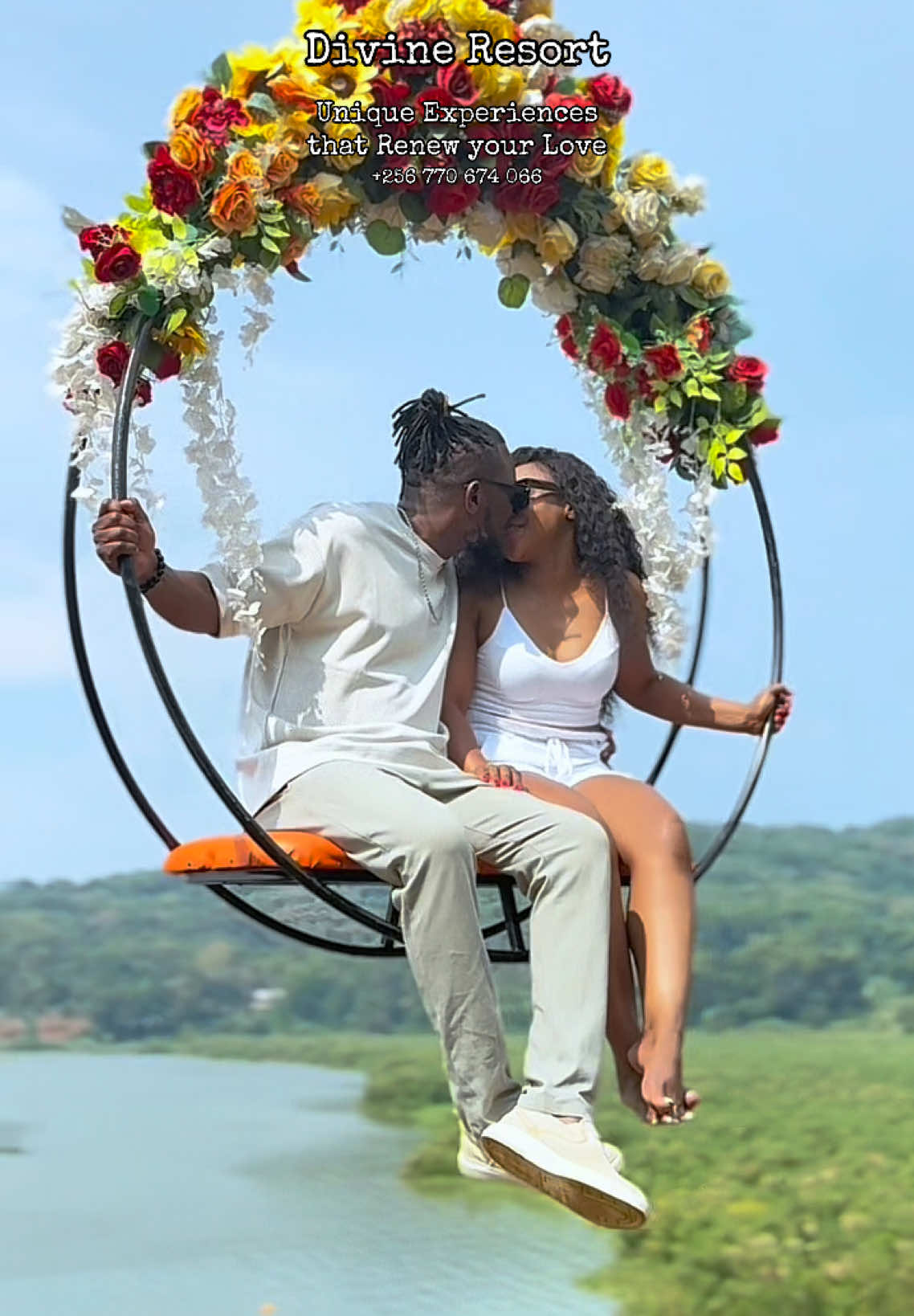 Discover Uganda's unique Experiences & New Adventures that Renew your Love.  #DestinationOfLove♥️  #divineresortug  #beautifulresortview🌴😎  #couplegoals  #BeautifulPlaces  #TranquilRomance  #Divineflowerswing 