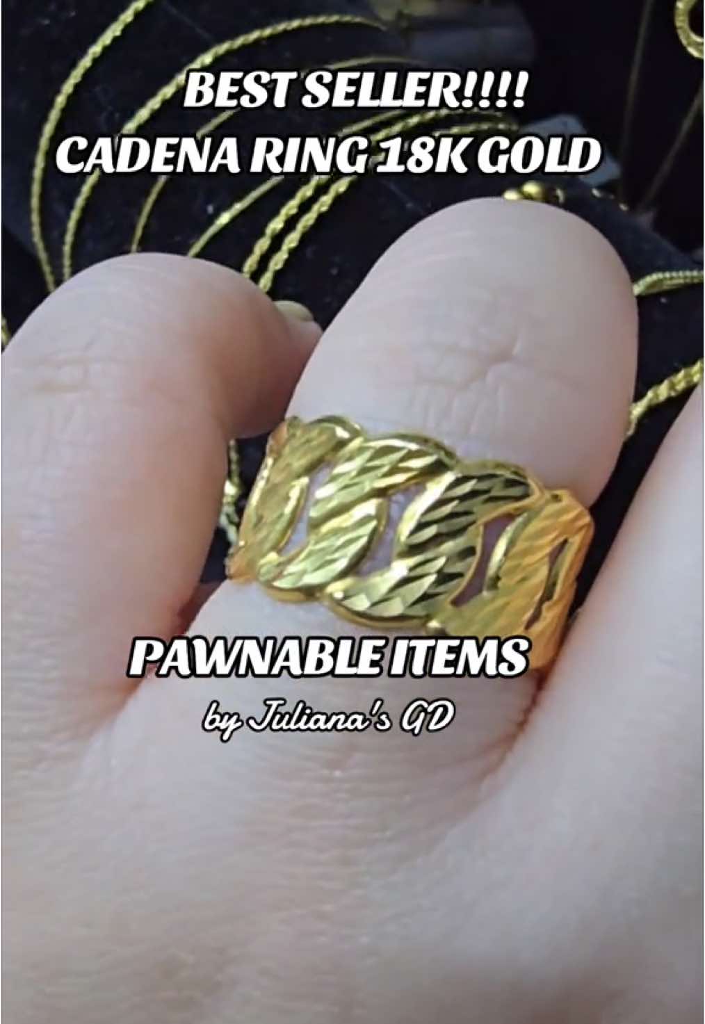 cadena ring 18k saudi gold pawnable items #julianasgd #julianasgolddiamond #tiktok #pawnablegold #LIVE #TikTokLIVE #LIVEhighlights #tiktokmademebuyit #18k #viral #trend #fypシ゚viral #ring 