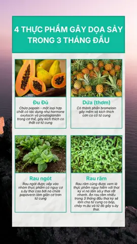 4 thực phẩm doạ sảy trong 3 tháng đầu #mebau #mangthai #conyeu #bau #mevabe #sanranvang2025 #sanranvang2025 