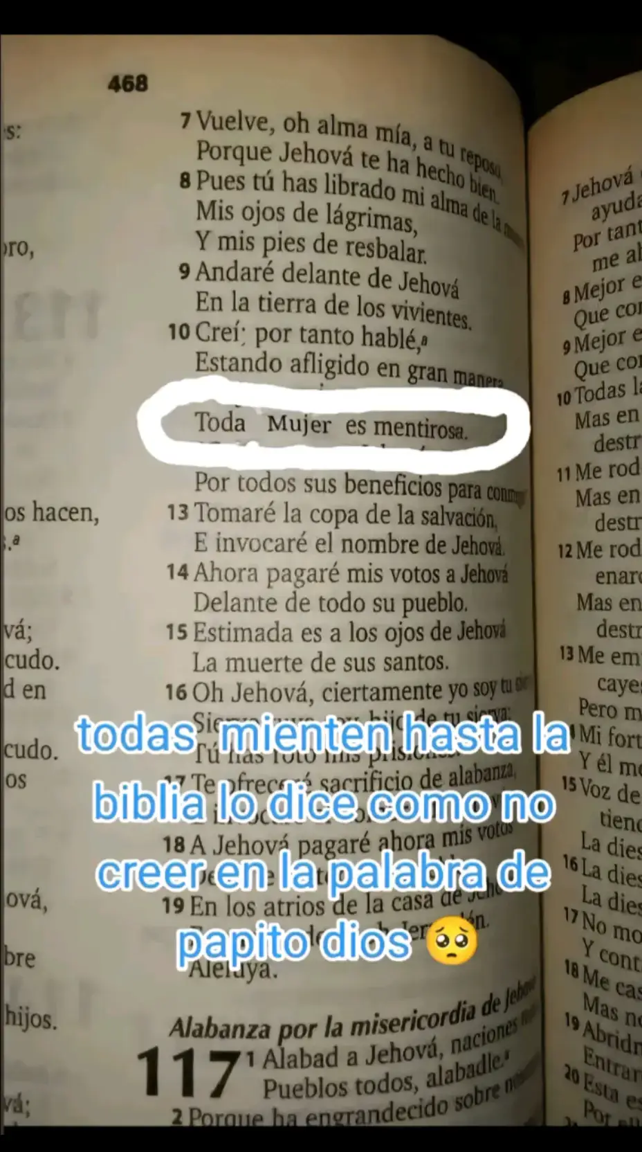toda mujer miente así lo dice la biblia como no creer en la palabra de papito Díos  #viral #vf #mentirosas #todasmienten #viral_video 