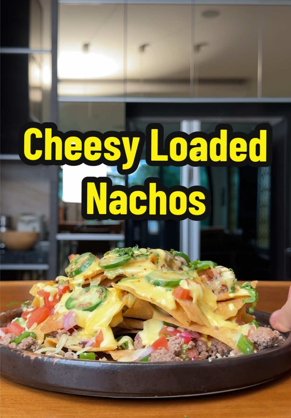 Cheesy Loaded Nachos 🧀 #fyp #tiktokmasak #MakanLokal #homemade #sembangentertainment 