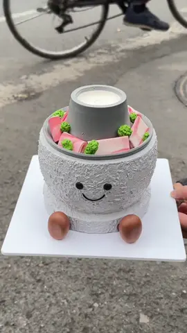 Hot pot cake #fyp #cakedecorating #chritmascake #cutecake #hotpotcake #caketutorial 