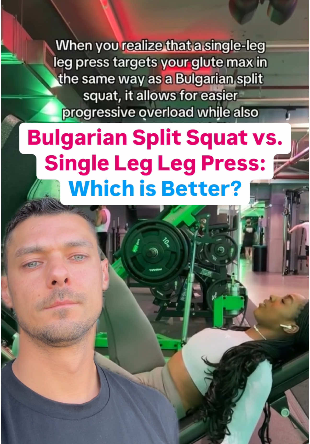 Bulgarian Split Squat vs. Single Leg Leg Press: Which is Better? 🤔  If you’re serious about glute gains and smart training swaps, you’ll want to know 🍑 Check out the video for the full breakdown and make the most of your gym time 💪 