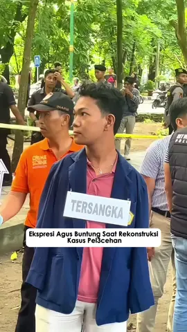 Ekspresi Agus Buntung Saat Rekonstruksi Kasus Pel3cehan #koran #tiktokberita #bangsaonline #harianbangsa