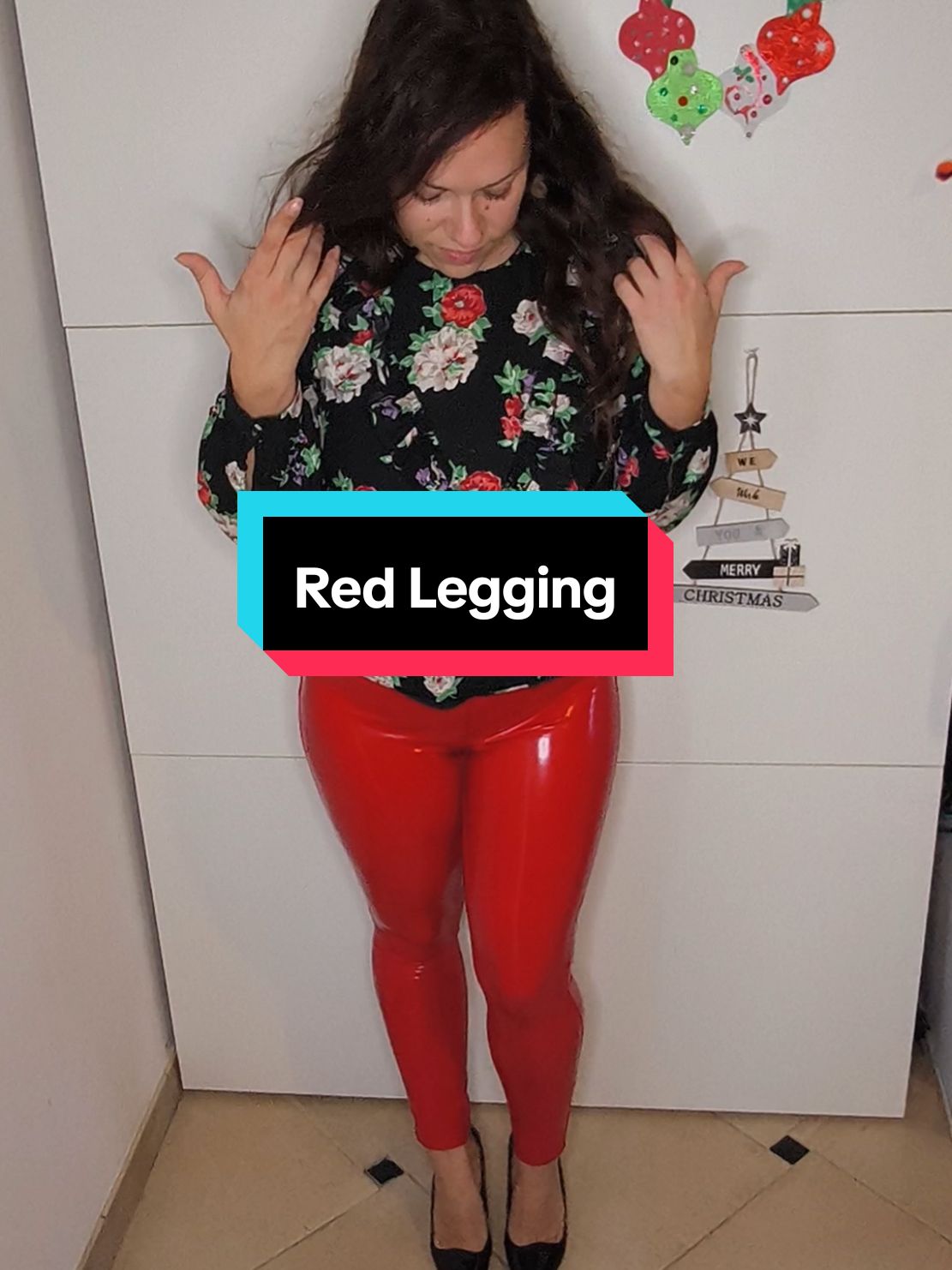 legging red cuir leder women femme vinyle 
