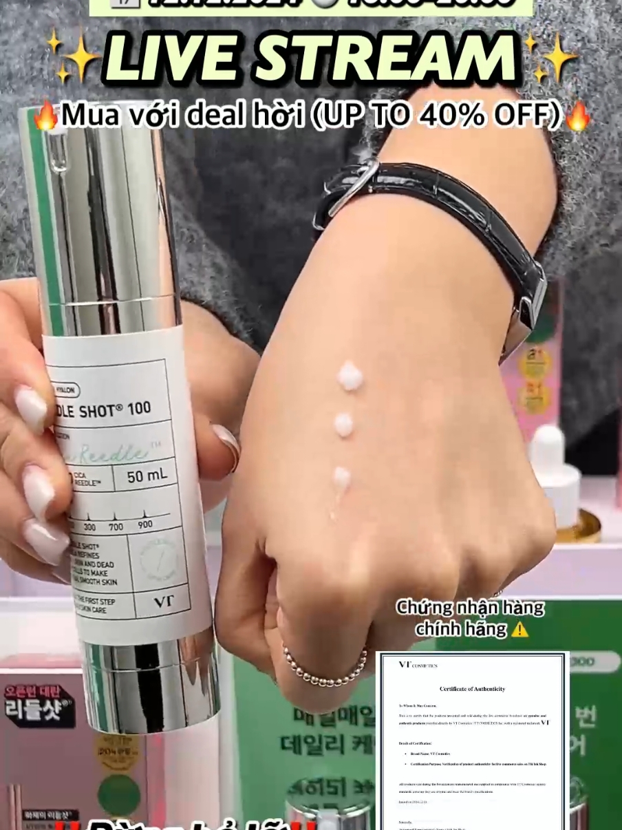 🎉🛍️ Chào mừng bạn đến với Livestream Mega Sale 12.12 cùng VT Cosmetics Việt Nam! 🌟  💄 Bùng nổ cùng Reedle Shot - sản phẩm đã làm điên đảo cộng đồng mạng, giờ đây được giảm GIÁ SỐC tới 40% CHỈ TRONG LIVESTREAM HÔM NAY từ 16h00 đến 20h00!! 🎁  #VTcosmeticsVN #megasale1212 #Reedleshot #skin #fyp 
