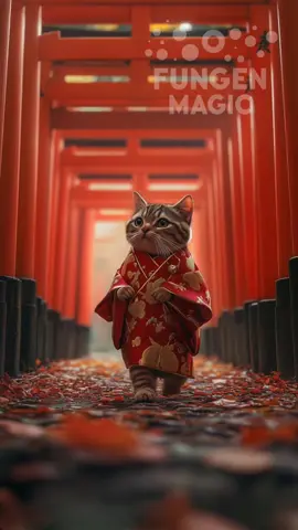 Japan is a wonderful place. #cat #fyp #Japan #Kyoto #Kimono #CuteCat #KawaiiCat #TraditionalJapan #CatInKimono