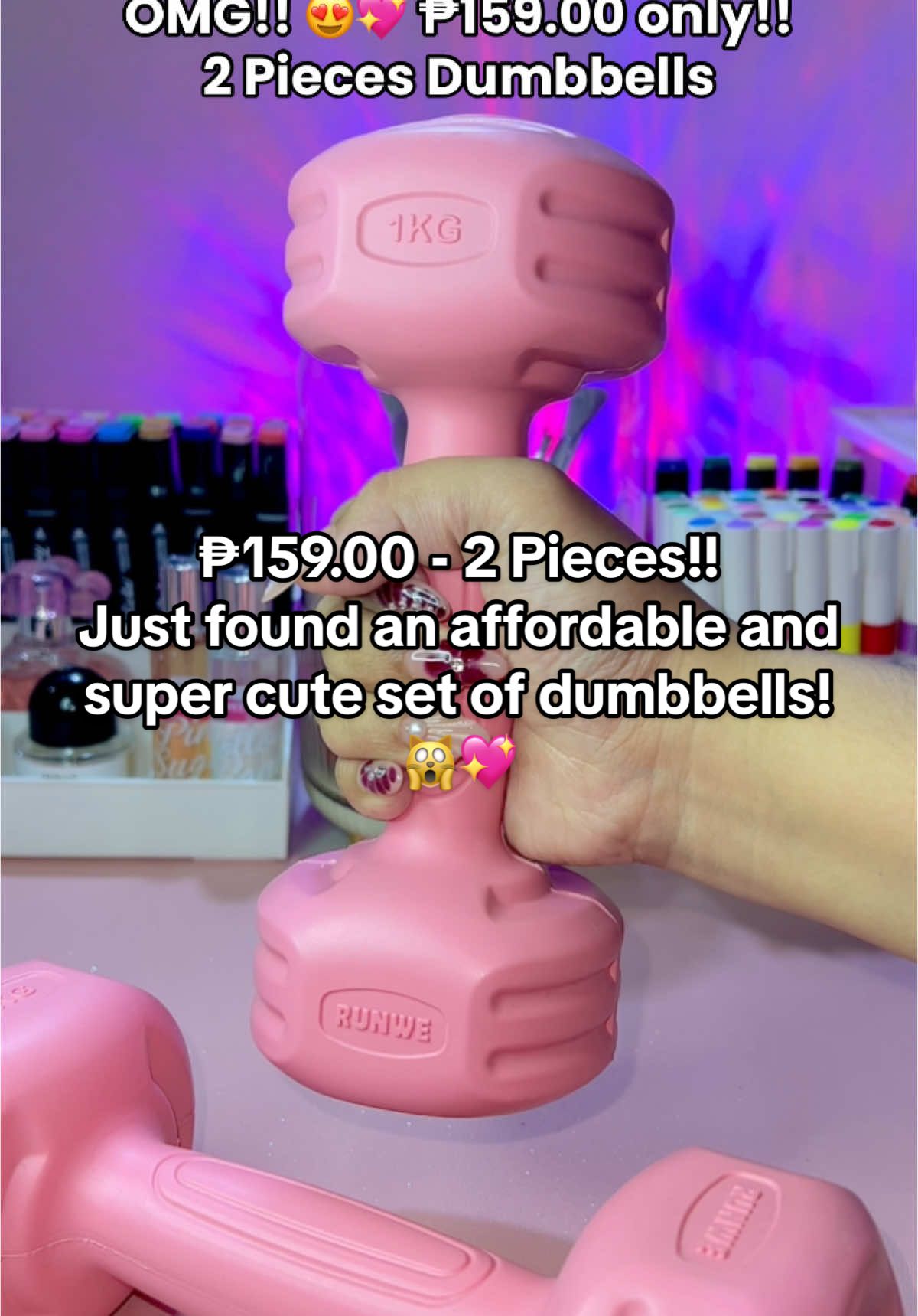 Wow! I just found an affordable and super cute set of dumbbells! Can you believe it? Only ₱159.00 for 2 pieces!! 🙀💖 #dumbbell #dumbbells #dumbbellworkout #dumbbells #dumbbellforwoman @ET-Outdoors 