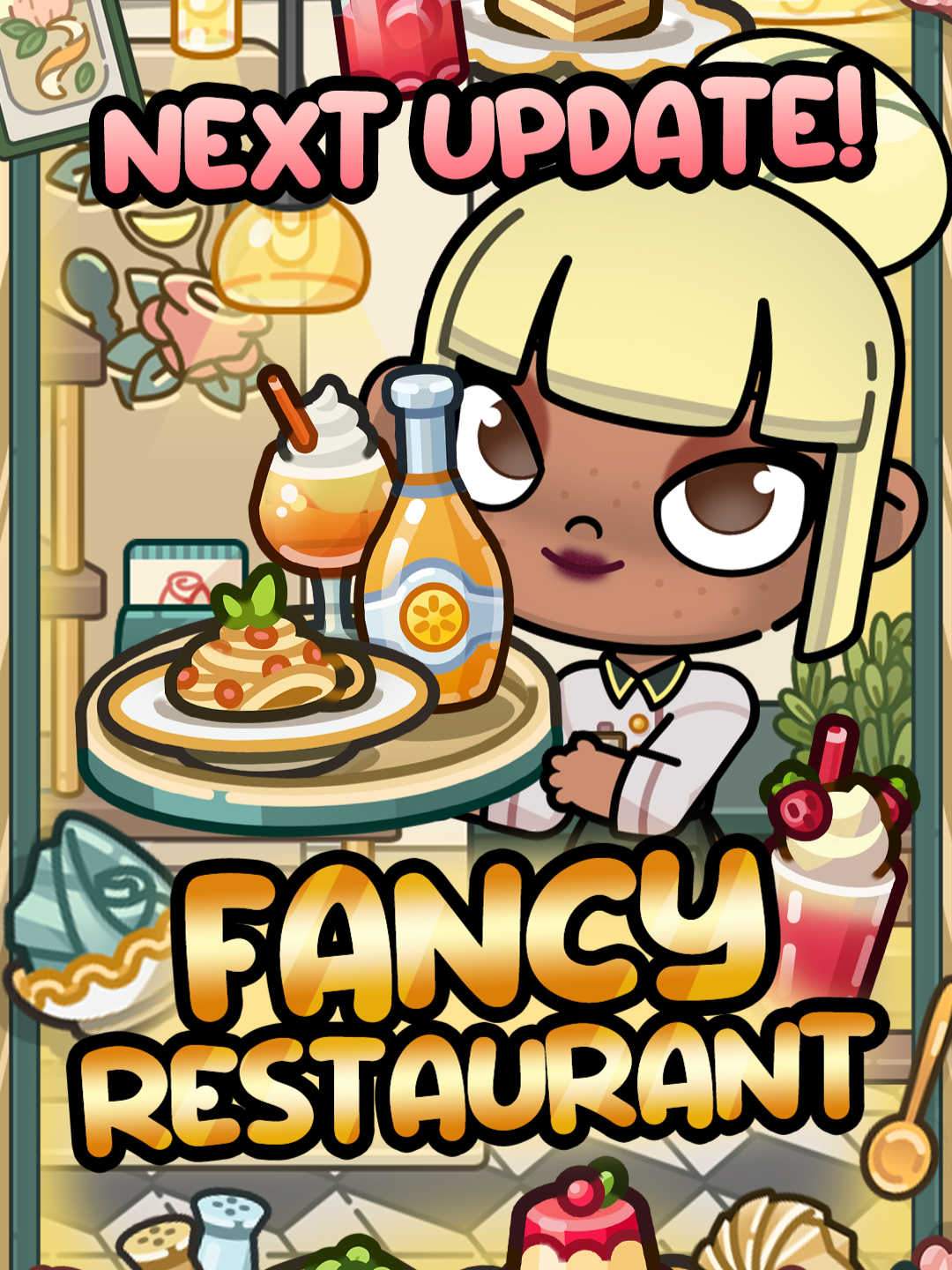 NEXT #AvatarWorld UPDATE! Introducing high class dining with our new Fancy Restaurant 🍝⭐ Watch the FULL trailer on our YouTube channel! Link in bio 📲 #pazu #avatarworldgame
