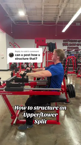 Replying to @cole This is how I structure an U/L split. Of course there are many more variables but this is as simplified as I can make it. #gym #cigarrette528 
