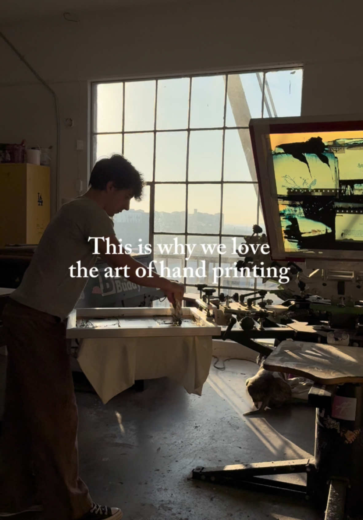 How we bring ‘Memories on Film’ to life - one print at a time. This tee is more than just a design, it’s a journey. Thank you for being a part of it 🖤 ‘Through it all we deserve to love and truly accept ourselves’ 🦋  #streetwear #screenprinting 