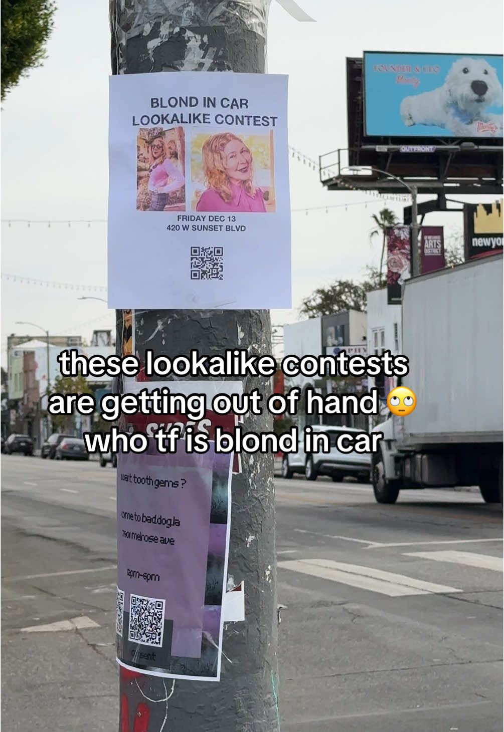 #lookalike #lookalikecontest #blondincar #losangeles #overheardla 