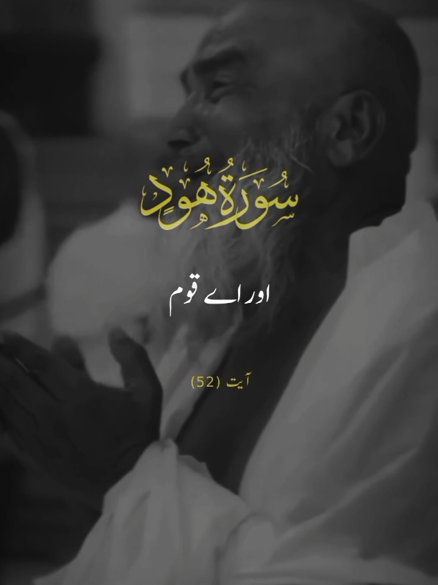 SURAH HUD 🕊️❤️ VERSE 52 #repost #surahhud #urduqurantranslation #alquran #explore #fyp #viral #foryourpage #qurantarjuma #withranay_ 