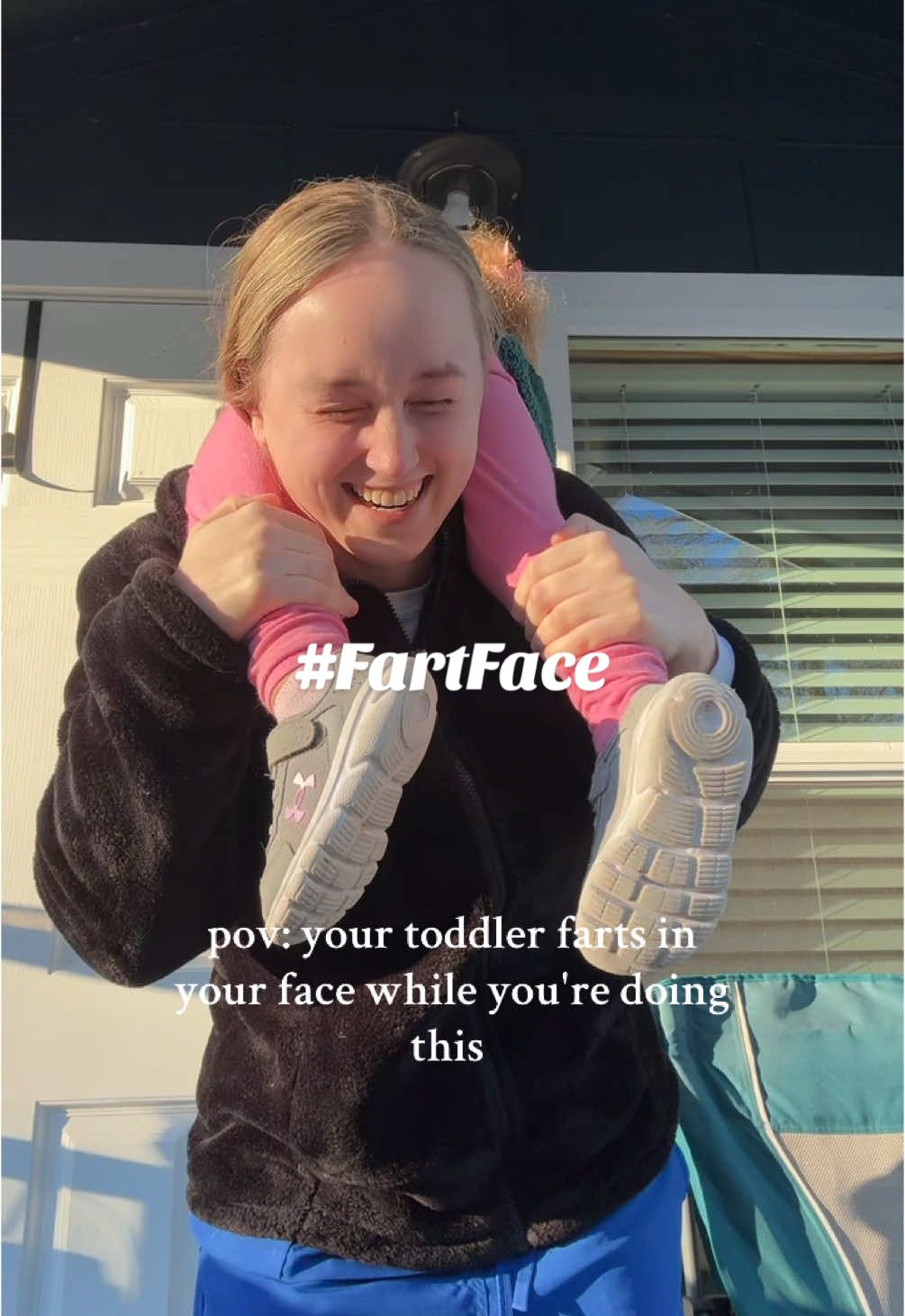 This girl thought it was hilarious that she farted in my face💀 #MomsofTikTok #fart #toddlersoftiktok #jokes #girlmom 