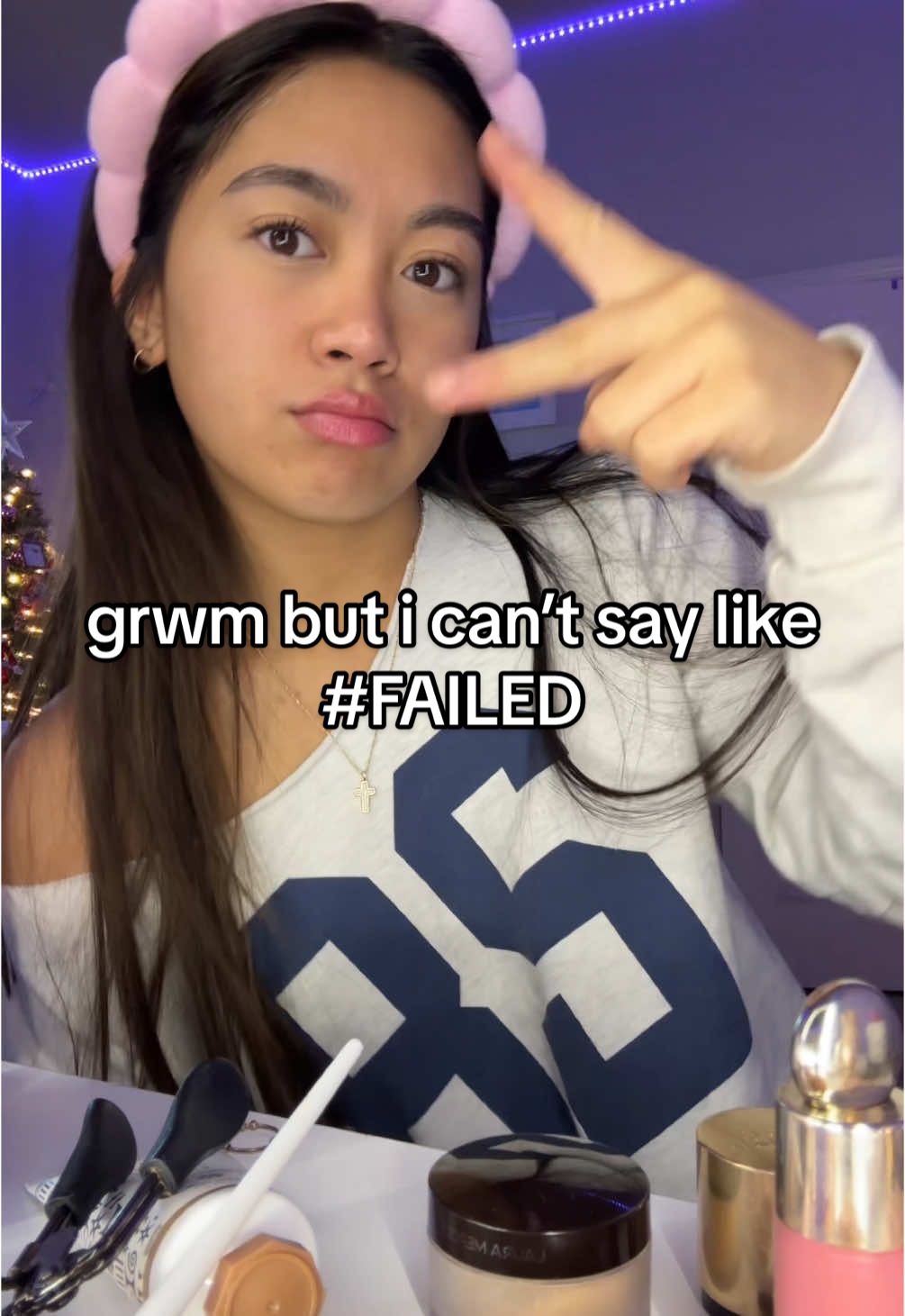 how many times did i say like…..   #getreadywithme #grwm #curved #challenge #like #fail #makeup #beauty #asian #relatable #chaotic #teamwork #funny 