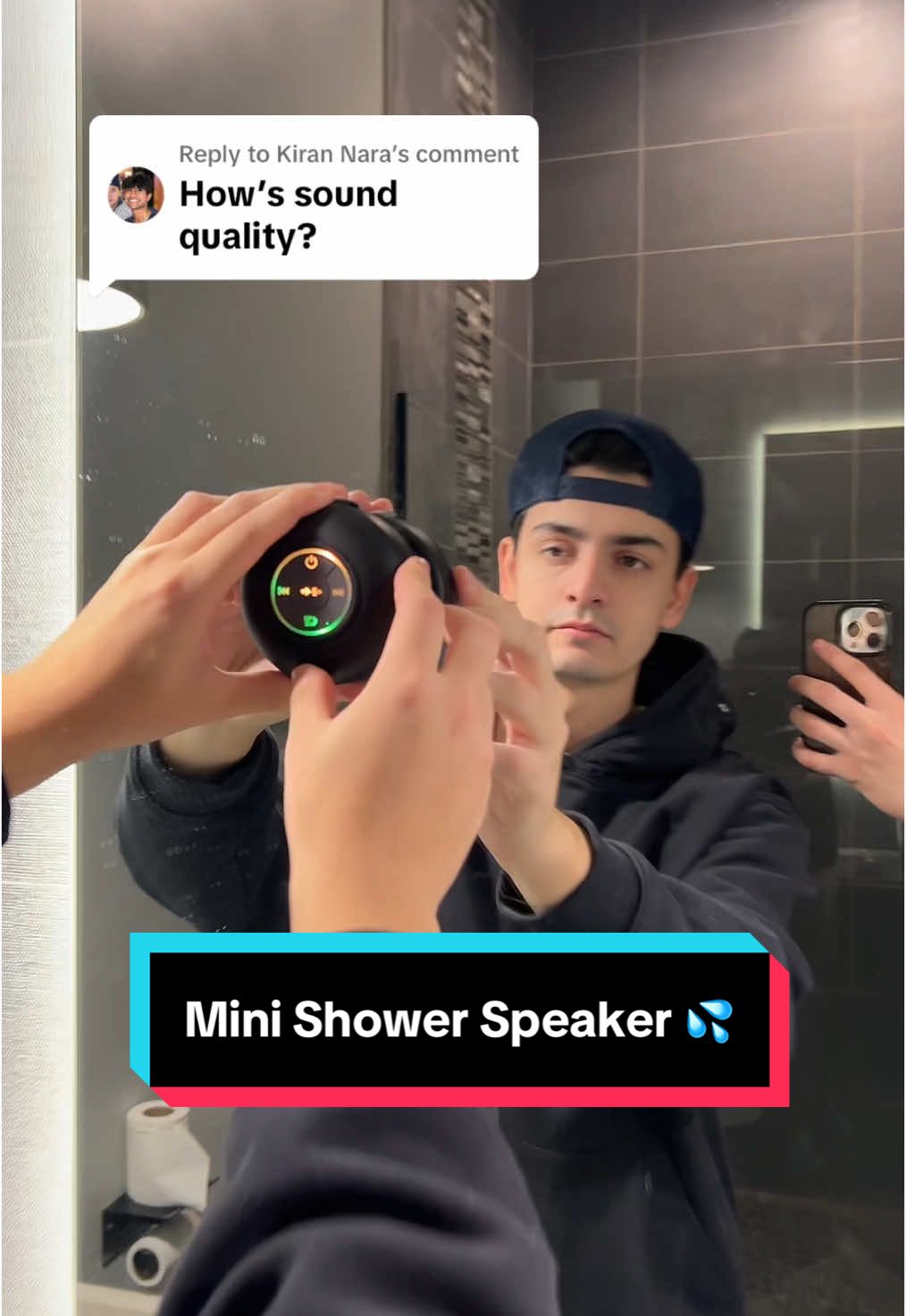 Replying to @Kiran NaraThis waterproof shower speaker gets super loud for its size. Definitely recommend getting one of these if you love long showers 😌‼️ #shower #speaker #mini #music #TikTokShop 
