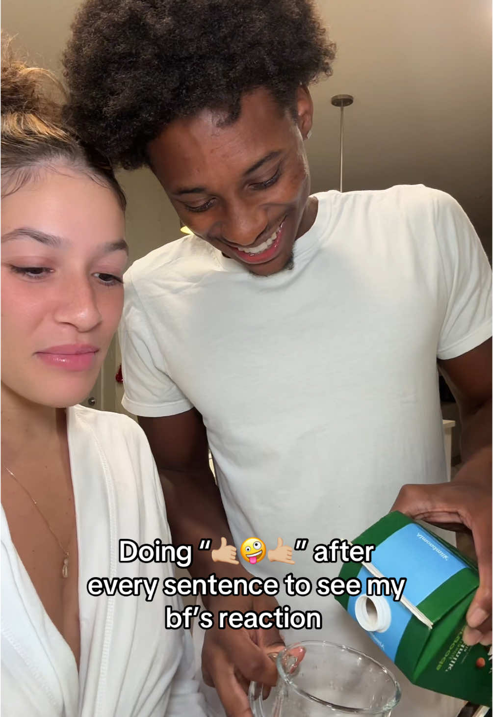 I was not expecting him to react like that 😂😂 #desandnaz #funny #relationshipgoals #fyp #prank #couples #trend 