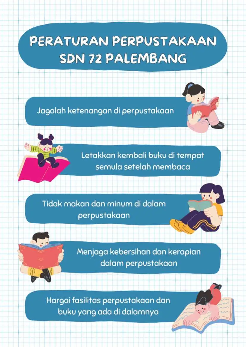 Peraturan dan larangan di perpustakaan sekolahku📖 #perpustakaansekolah #perpustakaanpalembang 