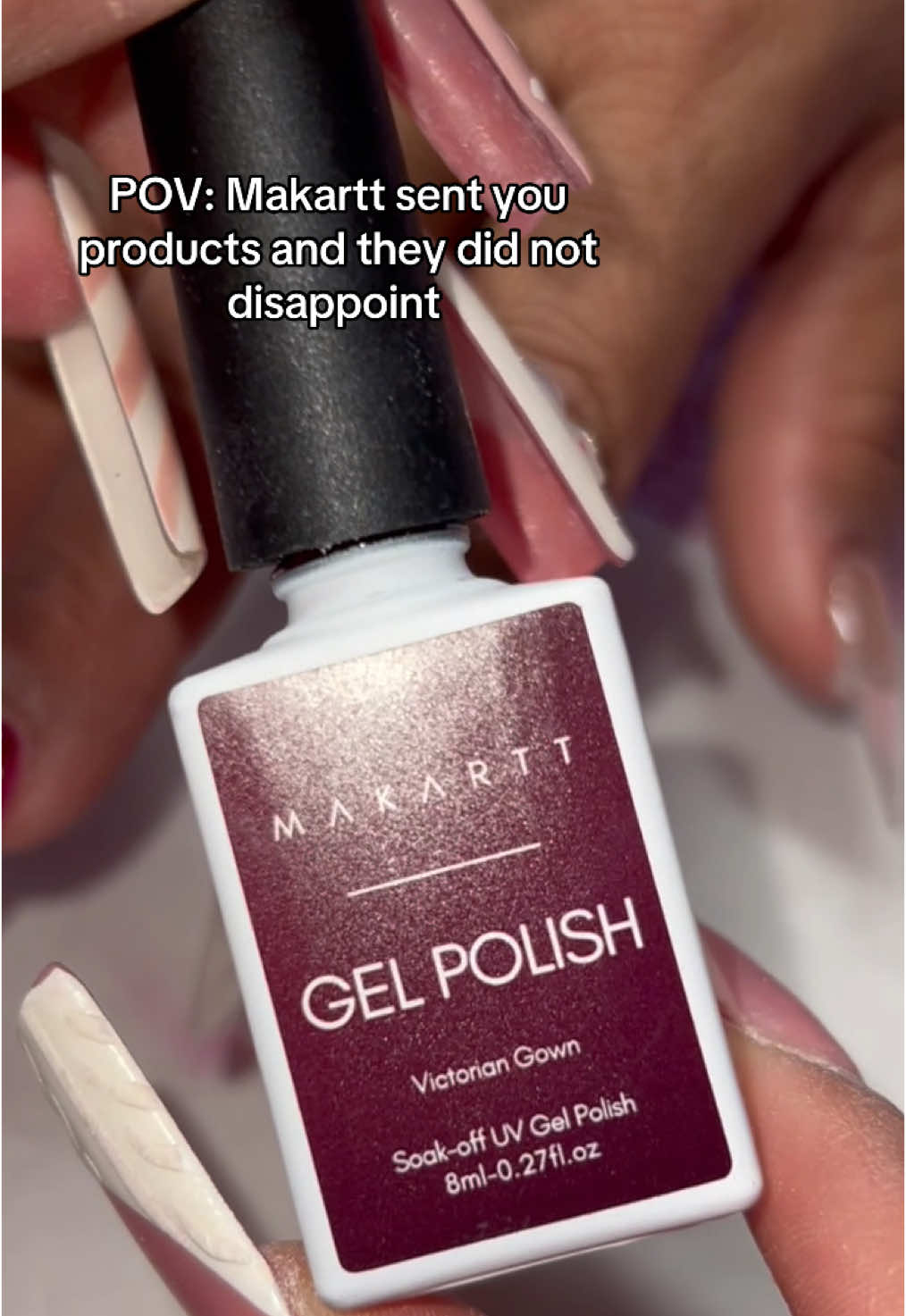 “Victorian Gown”🙂‍↕️🤌🏼 @Makartt Official  Base & top coat from Makartt as well #fyp #highdesertnailtech #licensednailtech #hesperianails #victorvillenails 