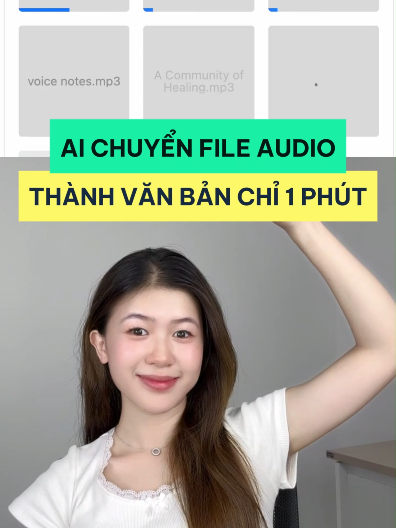 A.I chuyển file ghi âm, audio thành văn bản nhanh chóng #xuhướng #learnontikok #congnghekhongkho #aitools #congcuai