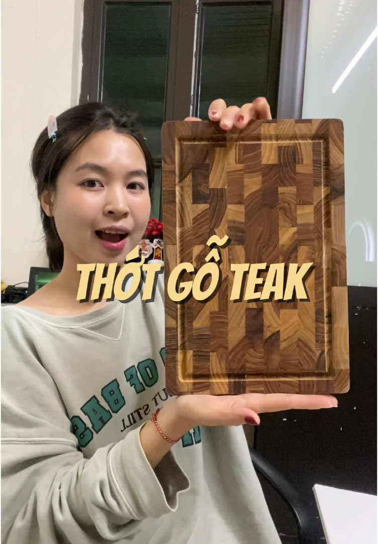 Thớt gỗ teak Vibasic của BQP #thaotaphoaneww #thotteak #thotgoteak #thotvibasic #thotboquocphong #dodungnhabep 