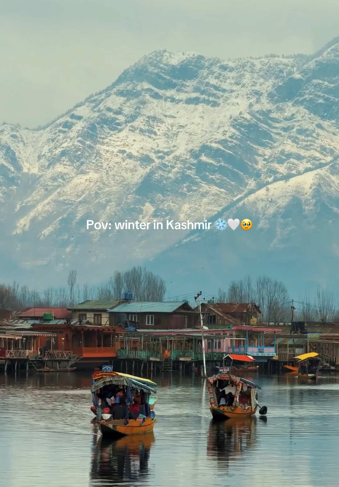 Kashmir pas winter beda banget vibesnya 🤍🤍🤍🤍