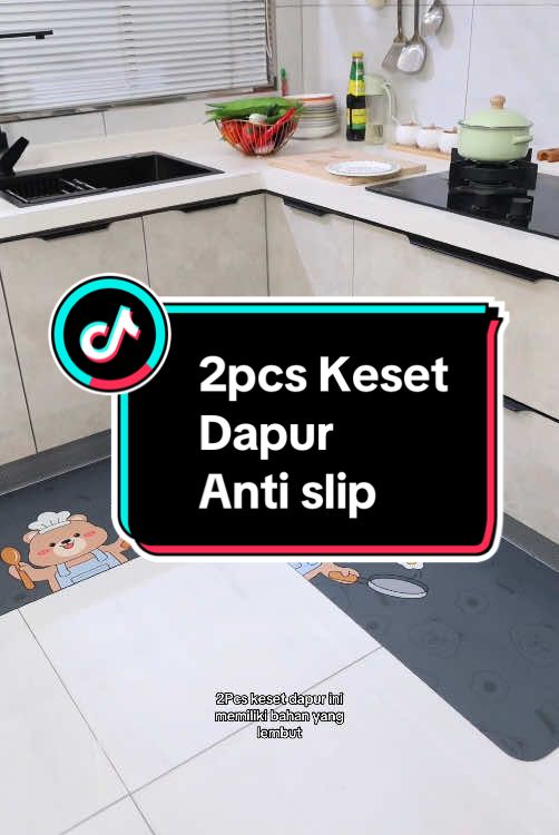 2 set keset dapur anti slip menyerap air dengan cepat anti slip menjadikan dapur estetik  #keset #kesetdiatomite #kesetdapur #kesetlantai #kesetkaki #keset2in1 #kesetantislip #kesetmurah 