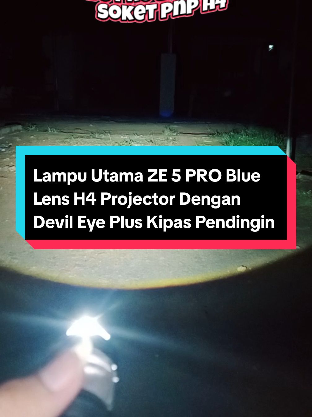 Lampu Utama ZE 5 PRO Blue Lens H4 Projector Dengan Devil Eye Plus Kipas Pendingin Full Aluminium Waterproof baru Hanya Rp160.000! #ibrightze5 #miniprojektor #minibiled #lampuh4 #lampuled 