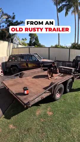 DIY backyard trailer TRANSFORMATION 🔥 Keep it looking like new for years to come! 👇 Rust converter & primer: Brunox Australia Raptor protective paint: @raptor.au.nz - #4x4 #offroading #towing #adventure #explore #tradie #mechanic #DIY