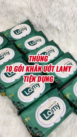 Thùng 10 gói khăn ướt Lamy không cồn, tiện dụng cho mọi gia đình #khanuotlamy #khanuot #tiktokshop1212 #salegiuathang #muataitiktokshop #shoputni 