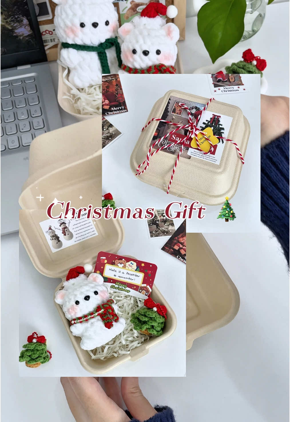 Tiệm đã trở lại với box quà giáng sinh siu cưng 🎄 | #crochet #giftideas #christmas #christmasgift #giangsinh2024 #quagiangsinh 