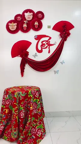 Set Đồ Trang Trí Chữ Tết Kèm Hoa Đào Dán Tường, Chúc Mừng Năm Mới, Mừng Xuân Phát Tài Decor Nhà Cửa, Nhà Hàng Tiệm Café Tết 2025