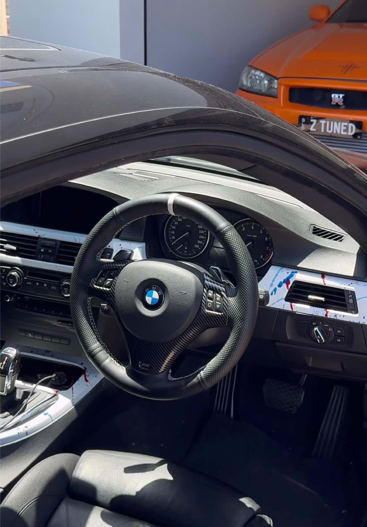 Reinstalling my wheel that I retrimmed myself on my e92 #bmw #e92 #e30 #r34 #fastandfurious 