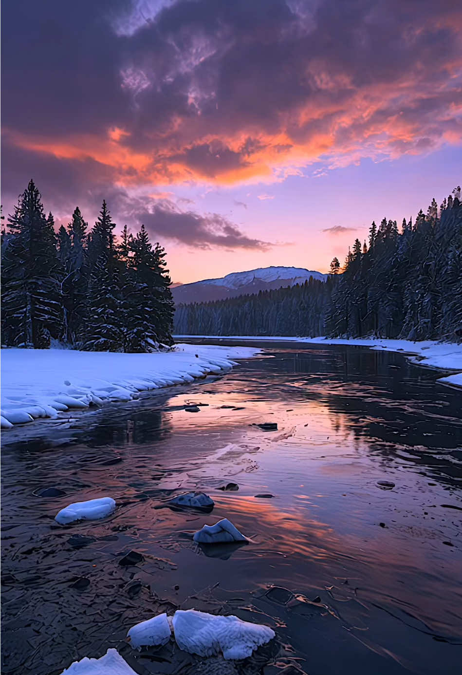 Beautiful lake at purple dawn #fyp #foru #foruyou #lake #sunset #sunrise #positivevibes #feelinggood  #aesthetics #mood #moody #relax #relaxing #relaxation