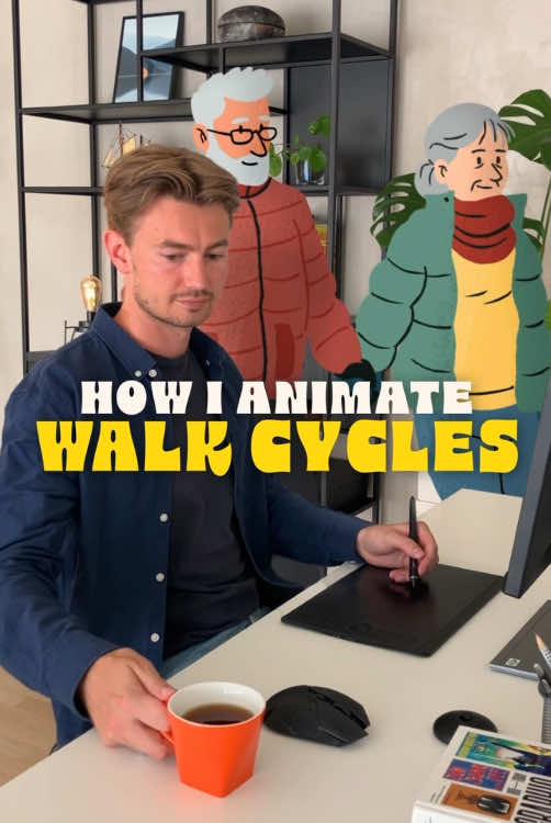 Making walk cycles ain’t always a walk in the park! 👣 Here’s a peek at my process for creating frame-by-frame walk animations using Photoshop, Animate and After Effects ✍️ It can be tedious work, but I think the hand drawn aesthetic is worth it in the end! What do you think? 👀 #2danimation #animationprocess #animationpractice #howtoanimate #framebyframe #mdcommunity #madewithCC