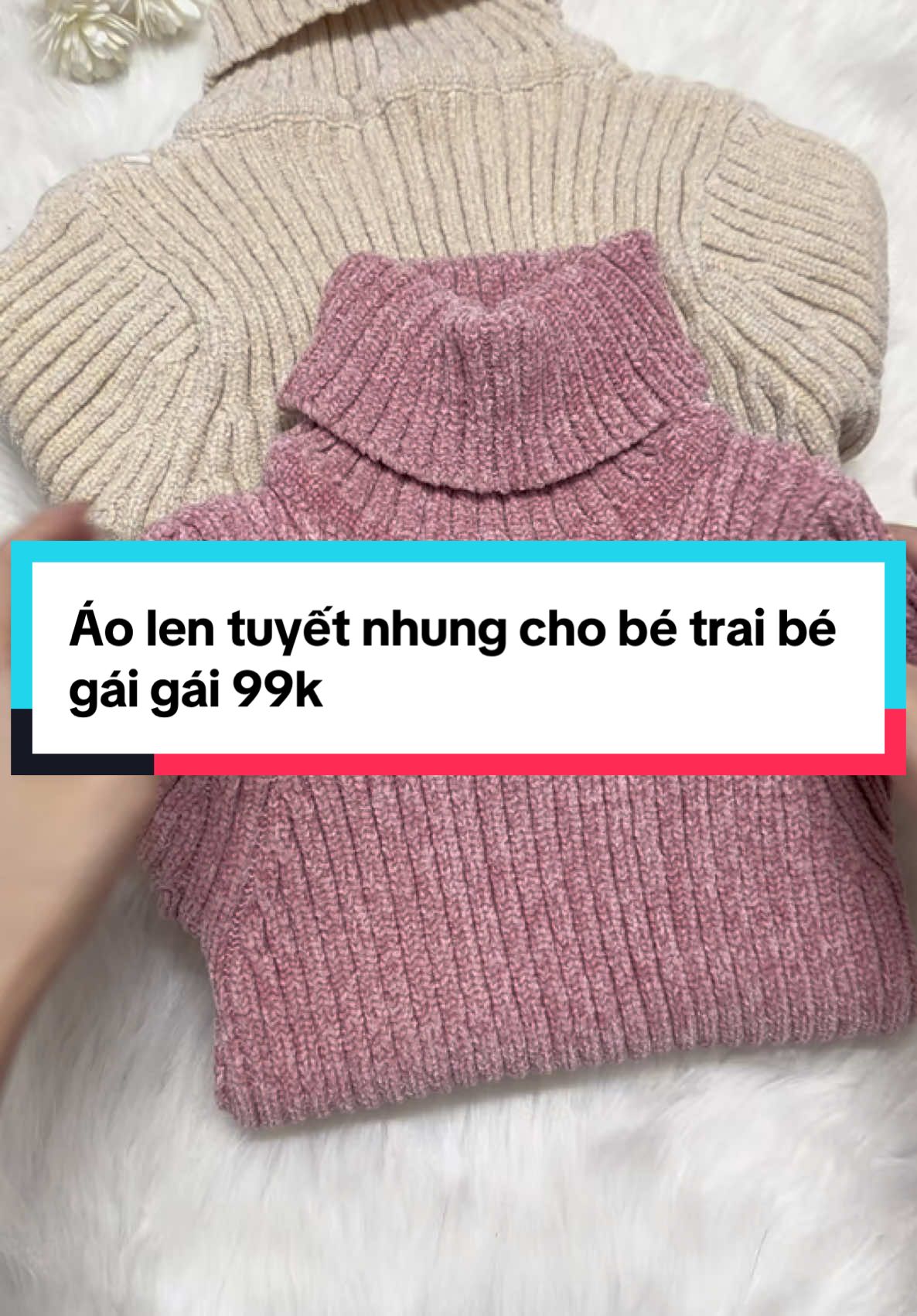 Áo len tuyết nhung cho bé trai bé gái ấp áp